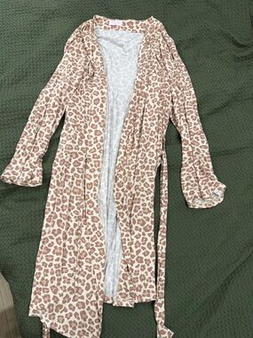 Light Pink Leopard Print robe